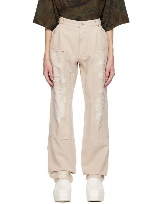 1017 ALYX 9SM Natural Destroyed Trousers for men