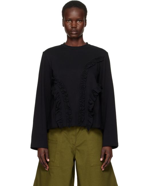 CECILIE BAHNSEN ブラック Alva Tシャツ Black