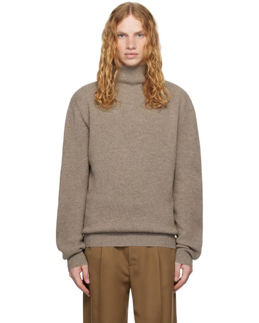 the row Mock Neck in Wool ブラウン　新品未使用　S the row Mock Neck in Wool ブラウン新品未使用S