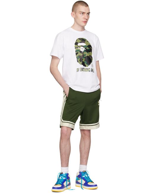 A Bathing Ape Green White 1st Camo T-shirt for men