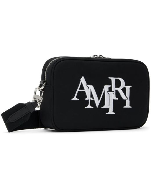 Amiri Black Large staggered Camera Bag for men