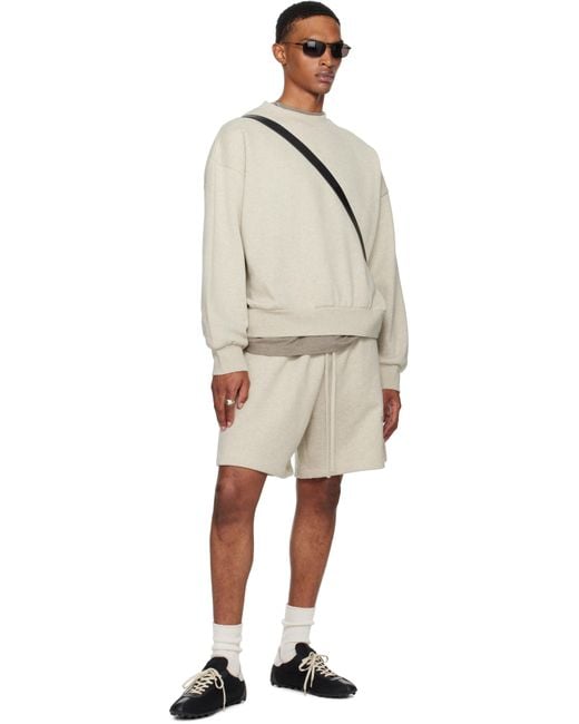 Fear Of God Natural Classic Fit Fleece Crewneck Sweatshirt for men