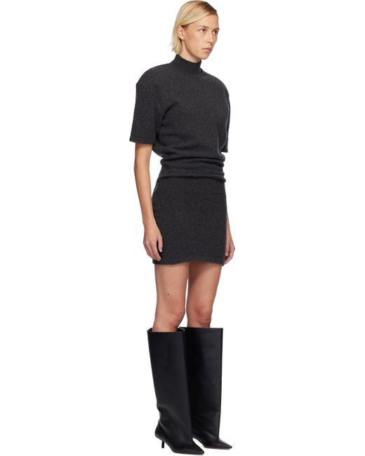 Jacquemus Black 'The Castagna' Knit Minidress