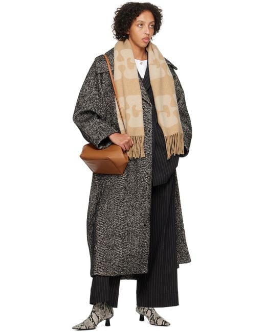 Ganni White Double Collar Shirt