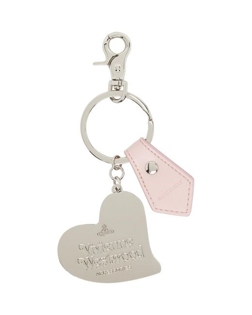 Vivienne Westwood Pink Orb Heart Keychain for men
