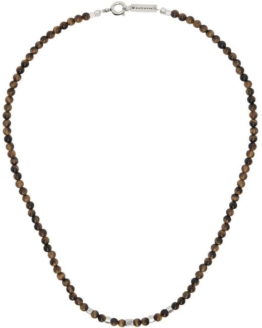 Isabel Marant Metallic Black Snowstone Necklace for men