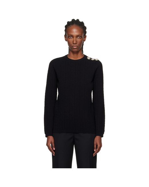 Balmain Black Monogram Sweater