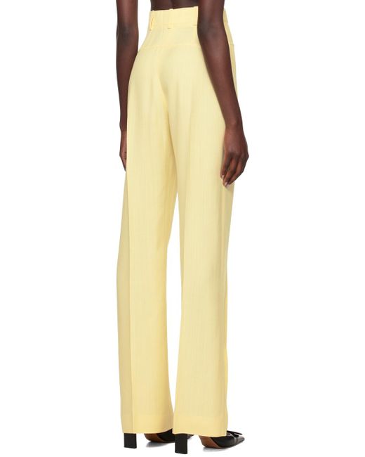 Pantalon 'le pantalon sauge' jaune Jacquemus en coloris Multicolor