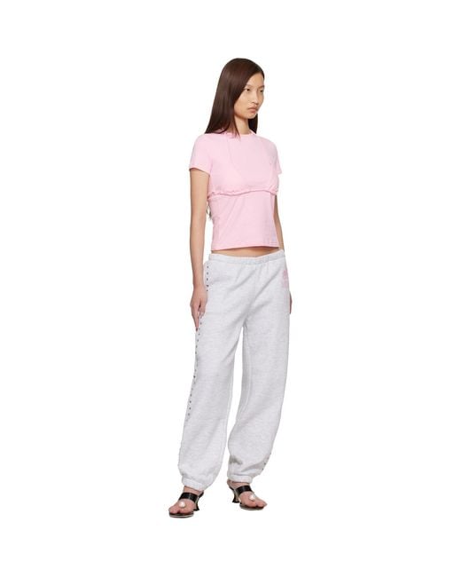 Sandy Liang White Lucius Sweatpants