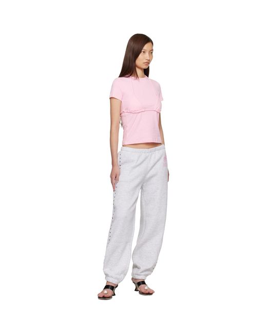 Sandy Liang Pink Effie T-Shirt