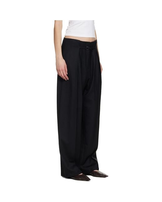 LE17SEPTEMBRE Black Tuck Tailored Trousers