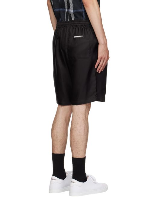 Burberry Black Printed Shorts for men