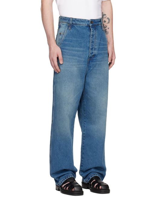 AMI Blue Alex Fit Jeans for men