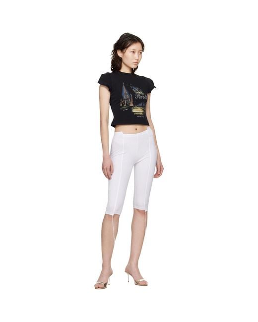 Vetements White Cut-Up Capri Trousers