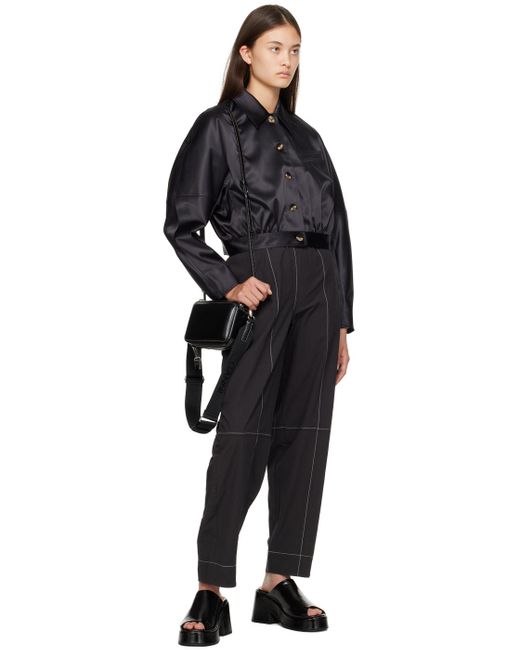 Ganni スプレッドカラー ジャケット Black
