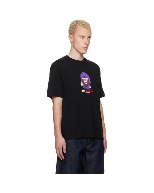 Aape By A Bathing Ape Black 'Aaper' T-Shirt for men