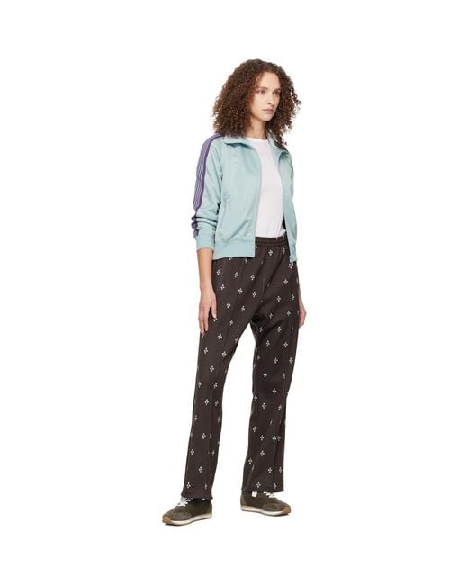 Needles Black Poly Jacquard Lounge Pants