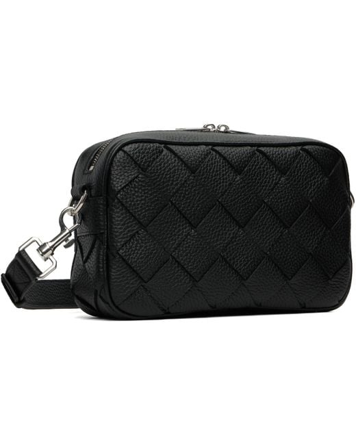 Bottega Veneta Black Small Intrecciato Camera Bag for men