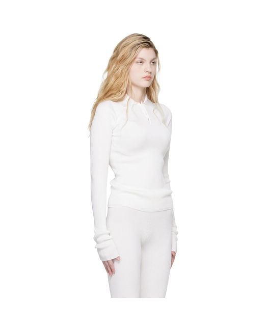 Rier Multicolor Off- Fine Rib Silk Polo