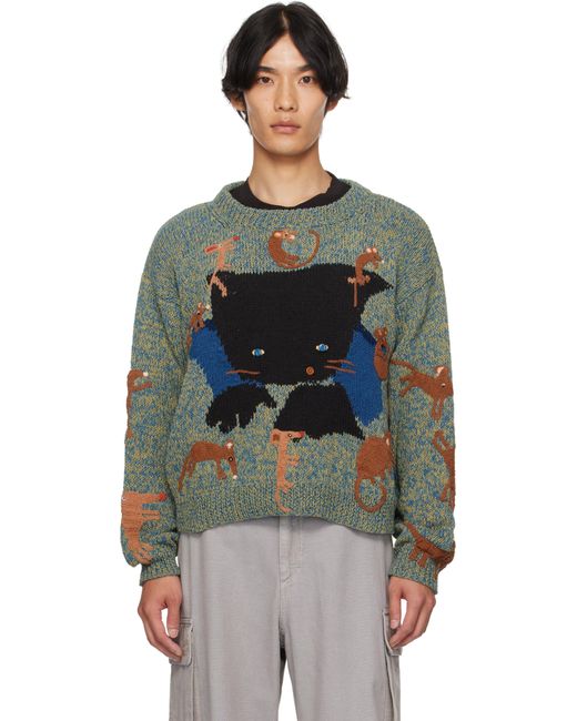STORY mfg. Black Piper Knit Sweater for men