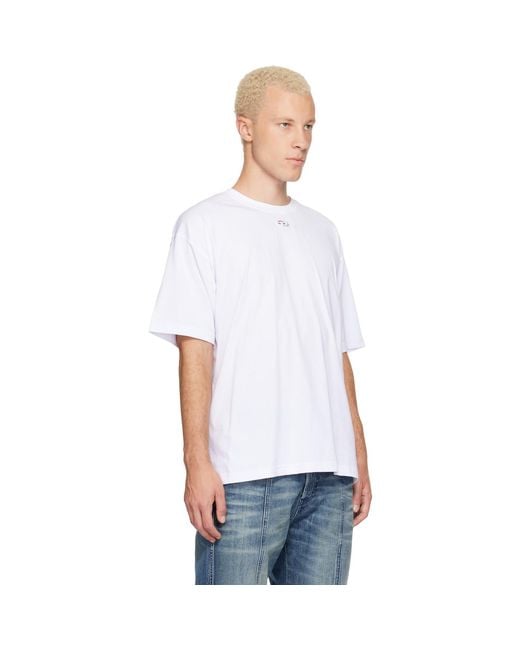 DIESEL White T-Boxt-Dco T-Shirt for men