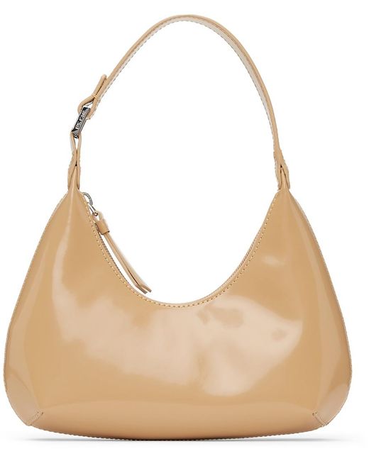BY FAR Leather Beige Semi-patent Baby Amber Bag in ce Cream (Natural ...