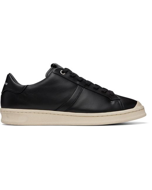 Jil Sander Black Leather Sneakers for men