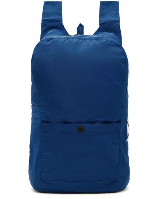 Our Legacy Blue Slim Backpack for men