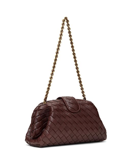 Bottega Veneta Brown Burgundy Lauren 1980 Clutch
