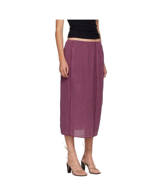 Baserange Purple Shok Midi Skirt