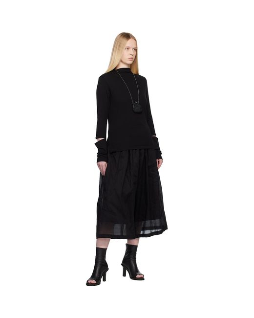 Yohji Yamamoto Black Double Laye Trousers