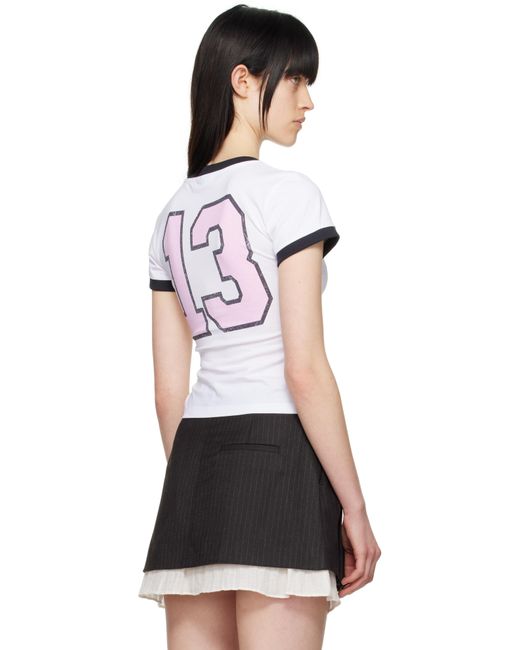 Ganni ホワイト Basic Jersey Witch Small Tシャツ Black