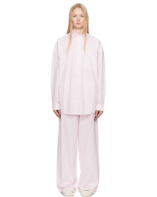 Skims Black Cotton Poplin Oversized Sleep Pyjama Set