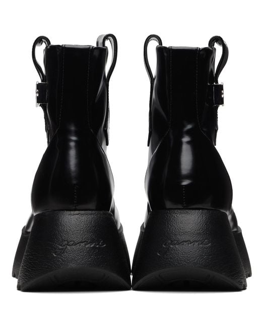 Ganni Black Sue Platform Boots
