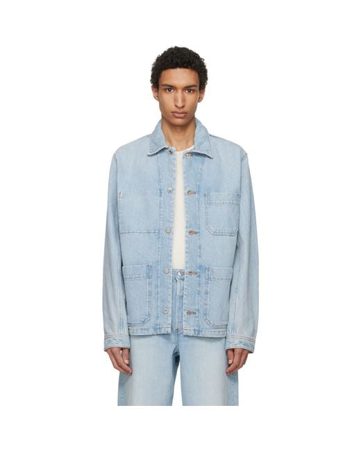 A.P.C. Blue New Rodney Denim Jacket for men