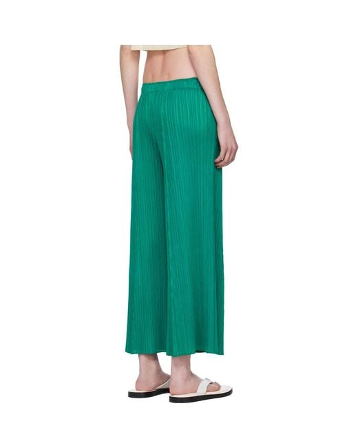 Pleats Please Issey Miyake Green Monthly Colors November Trousers