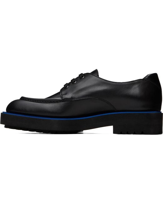 Lanvin Black Soft Leather Derbys for men