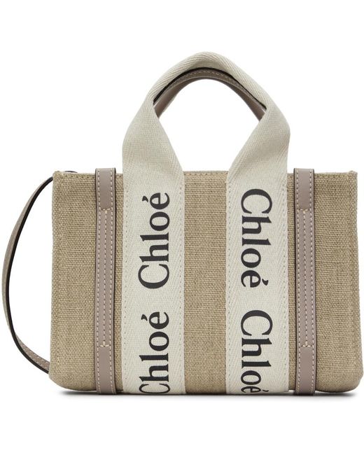Mini sac à garniture woody Chloé en coloris Metallic