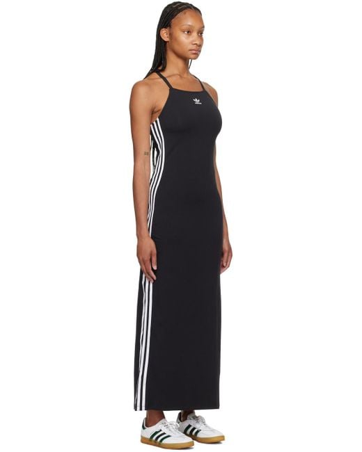 Adidas Originals Black 3-stripes Maxi Dress