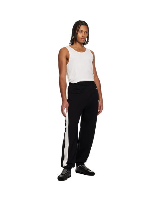 Givenchy Black Open Seam Contrast Sweatpants for men