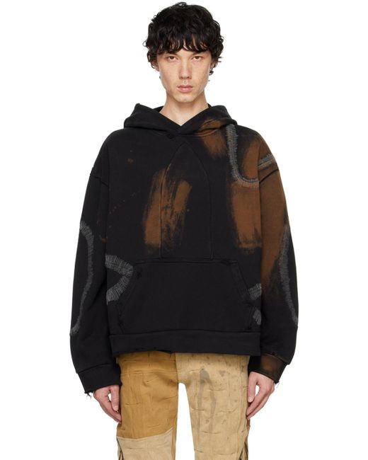 Who Decides War Black Windowed Hoodie for men