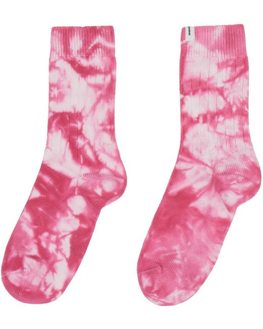 Ensemble de deux paires de chaussettes roses à motif tie-dye Socksss pour homme en coloris Pink