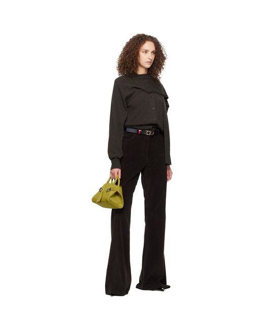 Ferragamo Black Adjustable Gancini Reversible Belt