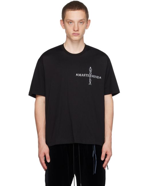 MASTERMIND WORLD Black Cross T-shirt for men