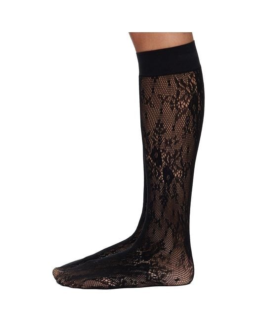 Swedish Stockings Brown Rose Knee-High Stockings