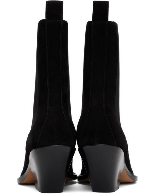 Khaite Black Austin Ankle Chelsea Boots