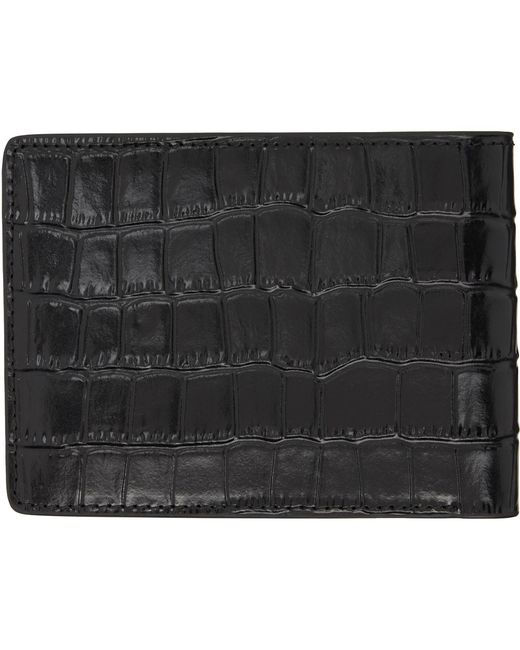 Dime Black Croc Bifold Wallet for men
