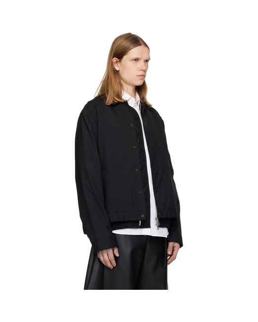 Sacai Black Suiting & Nylon Twill Bomber Jacket for men