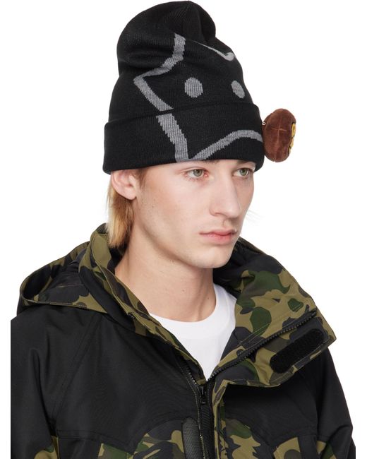A Bathing Ape Knit Baby Milo Beanie in Black for Men | Lyst
