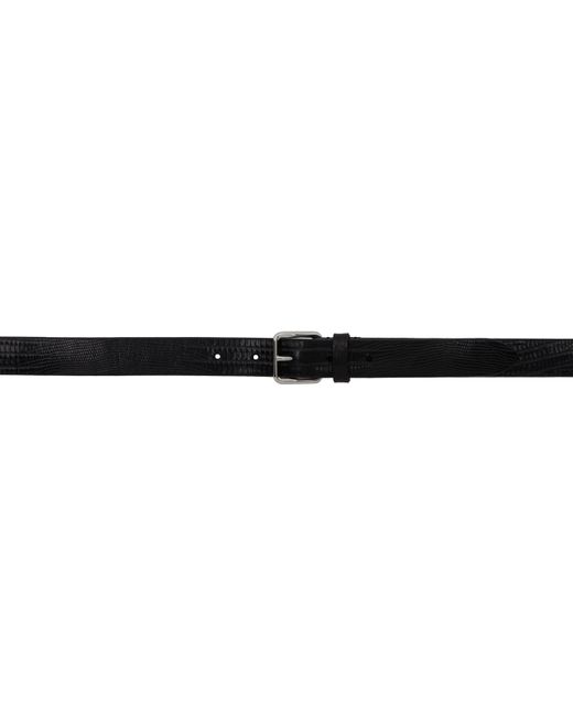 Andersons ブラック クロコ カーフスキン ベルト Black